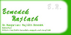 benedek majlath business card